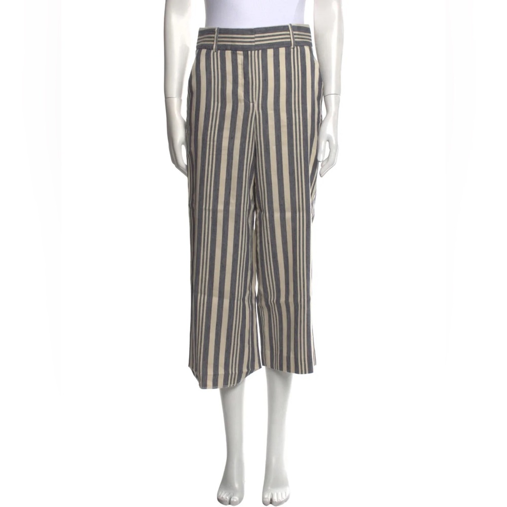 Veronica Beard Oscar Striped Crop Linen Blend Size 4